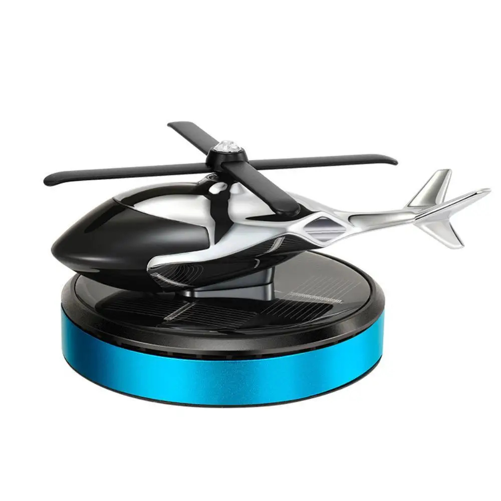 Автомобильный 3D-ароматизатор воздуха "Вертолёт" с вращающимися лопастями и ароматическим маслом Blue (Ocean)