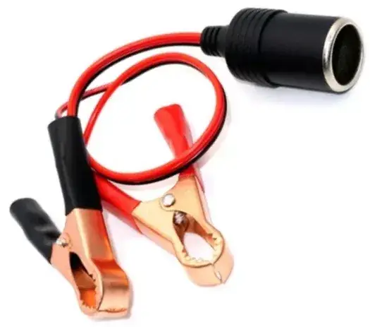 Переходник аккумулятора в гнездо прикуривателя с кабелем 1.5мм.кв 12-24V 15A 200W и «крокодилами»