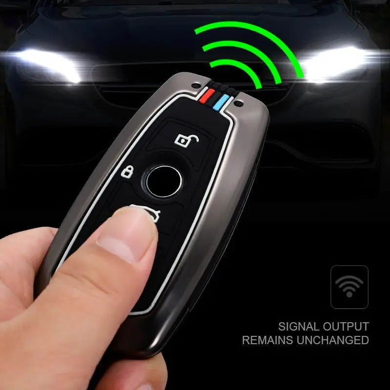 Металлический чехол для автоключа BMW M-стиля, 3 кнопки F-series графит