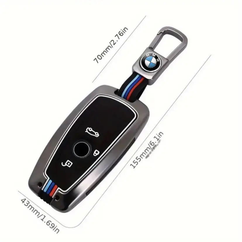 Металлический чехол для автоключа BMW M-стиля, 3 кнопки F-series хром