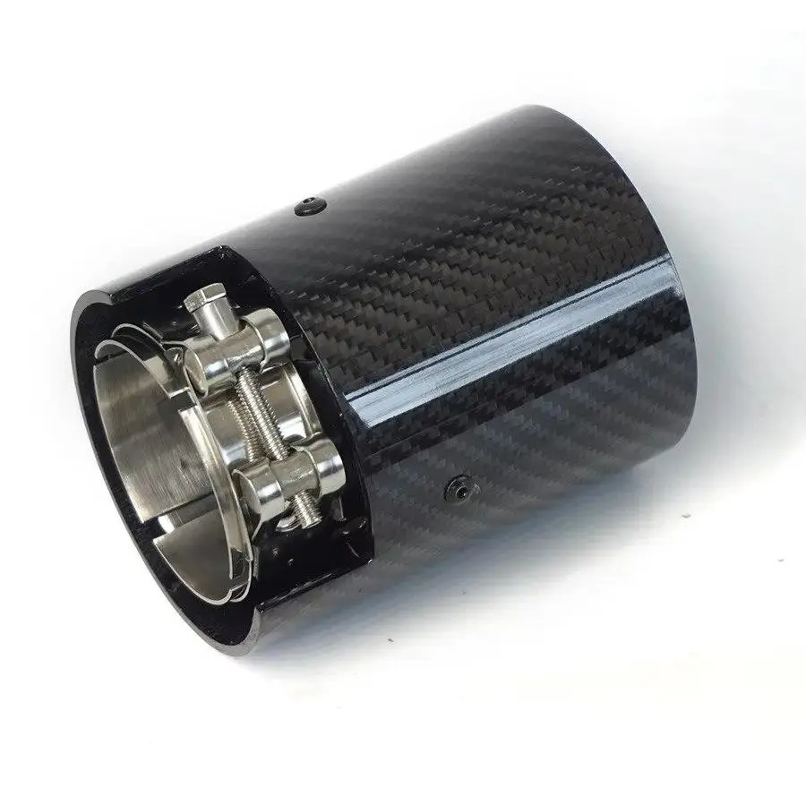 Спортивна одиночна насадка з гравіюванням «M» Performance і перфорацією, Синя, карбонова, 68-73 мм BMW 89 мм