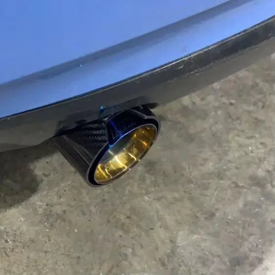 Спортивна одиночна насадка з гравіюванням «M» Performance і перфорацією, Синя, карбонова, 68-73 мм BMW 89 мм