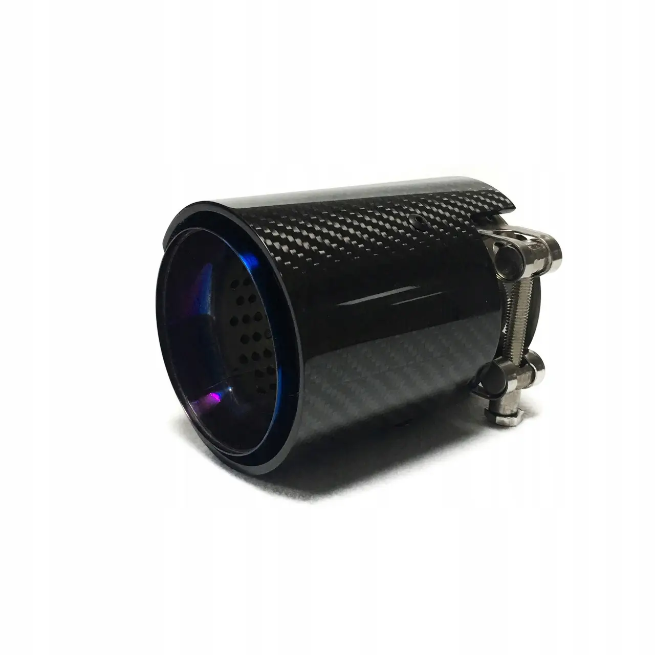 Спортивна одиночна насадка з гравіюванням «M» Performance і перфорацією, Синя, карбонова, 68-73 мм BMW 89 мм