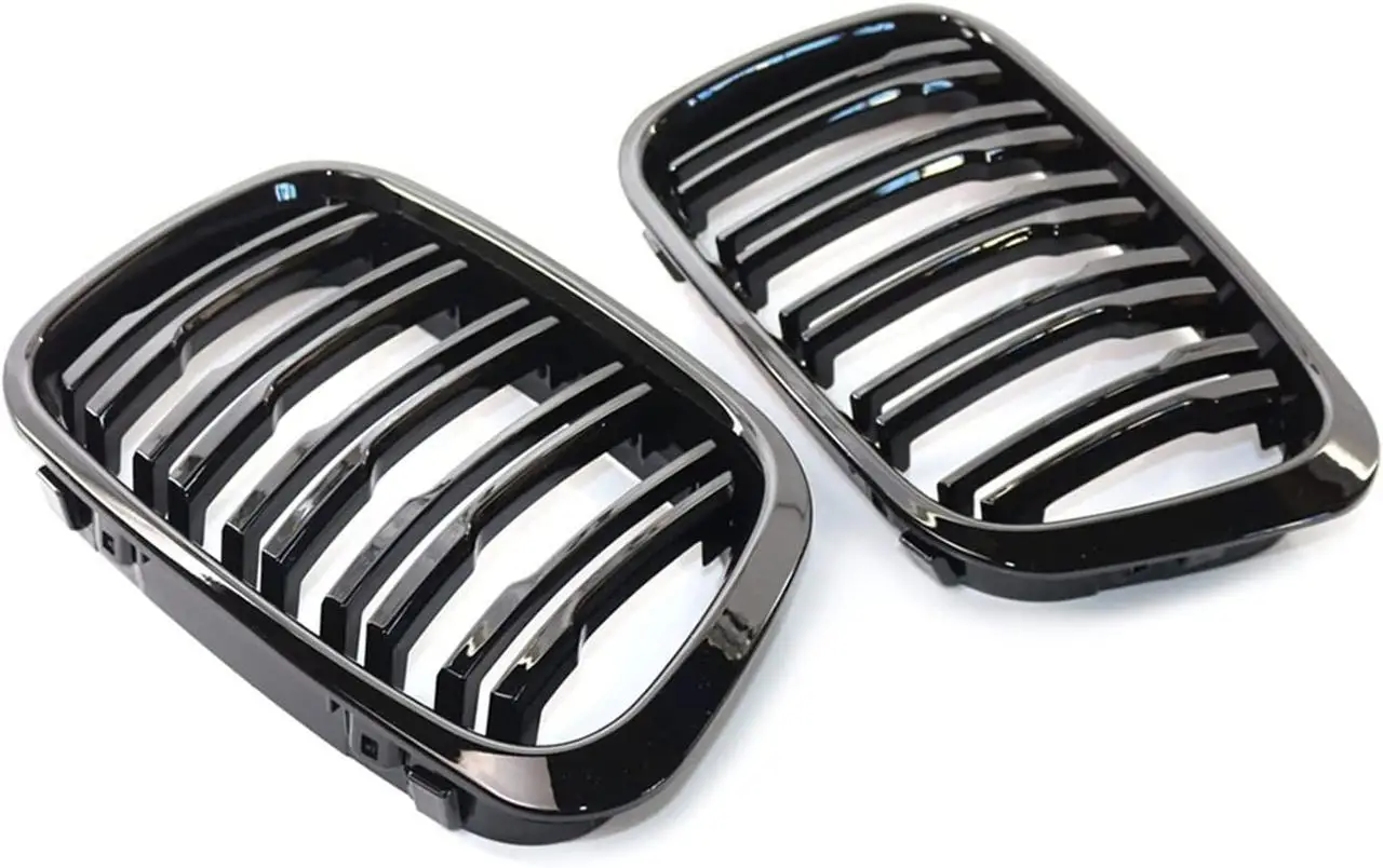 Решітка радіатора ніздрі двухреберные глянцеві для BMW E46 бмв 2003-2006 рестайлінг купе кабріолет