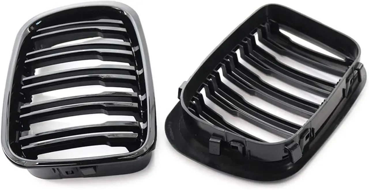 Решітка радіатора ніздрі двухреберные глянцеві для BMW E46 бмв 2003-2006 рестайлінг купе кабріолет