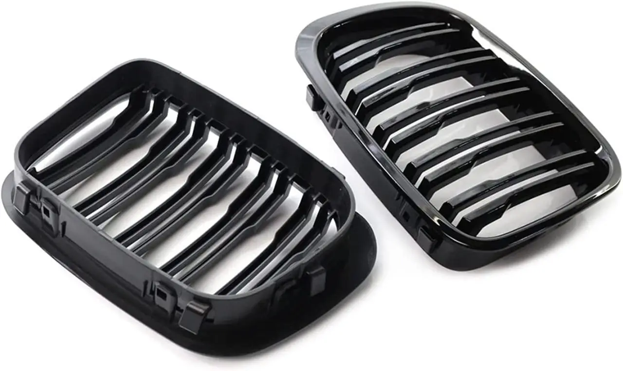 Решітка радіатора ніздрі двухреберные глянцеві для BMW E46 бмв 2003-2006 рестайлінг купе кабріолет