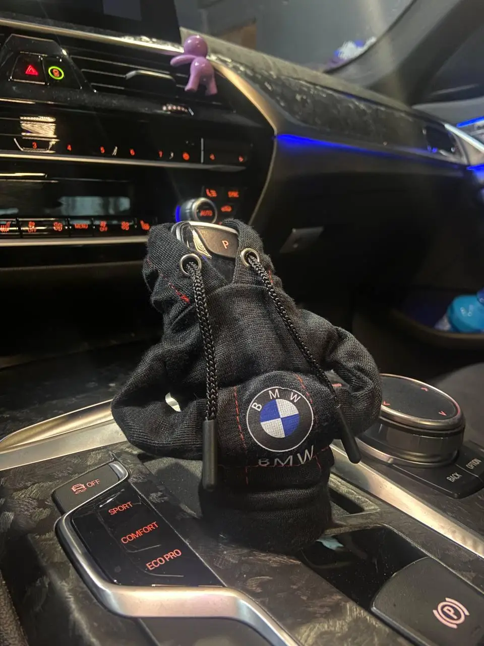 Чехол худи c лого BMW на ручку АКПП, аксесуар для салона, Кофта на рычаг передач, Чёрно-красная