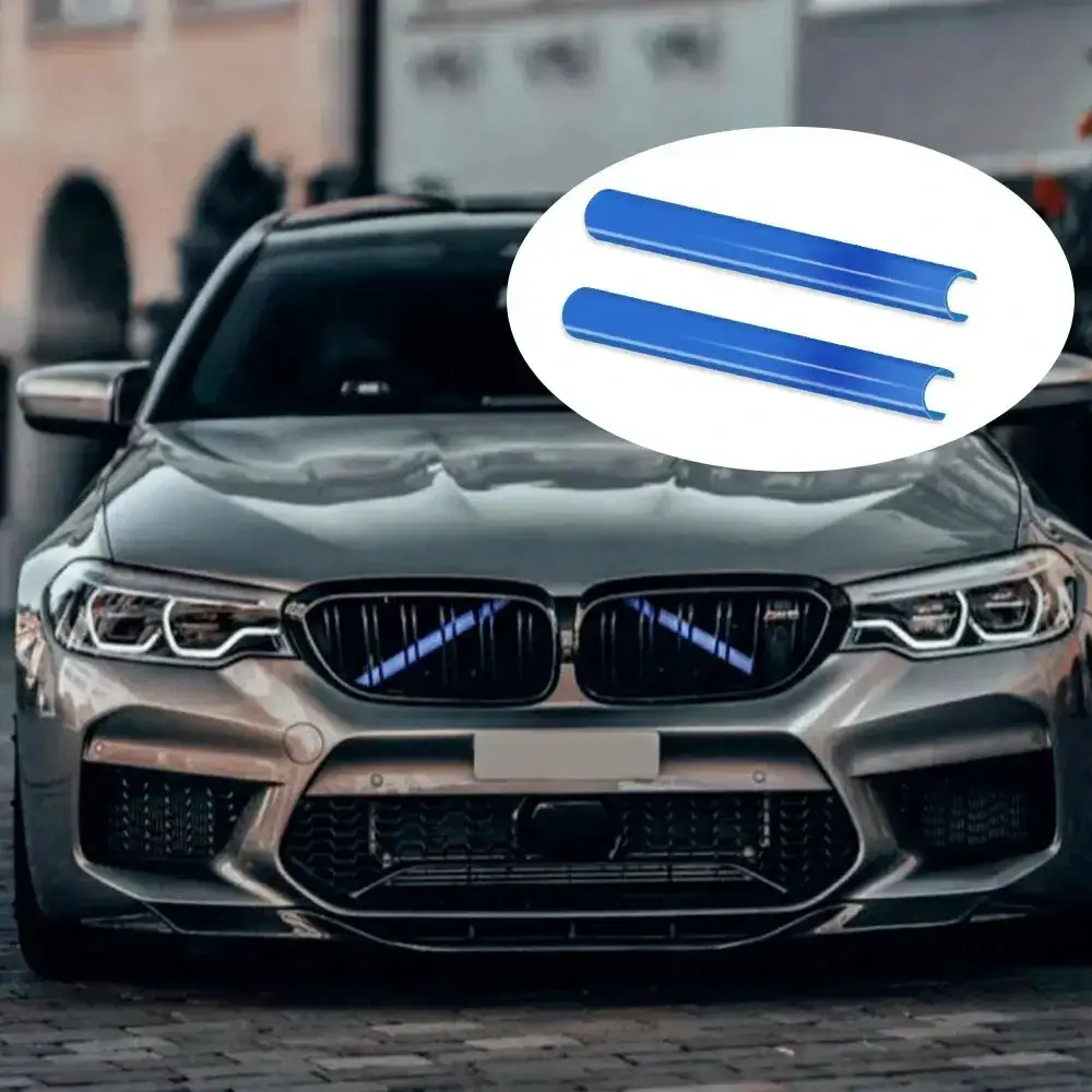 Вставки в решітку радіатора декоративна Синя БМВ BMW F10, F06, F12, 5/6/7 Серії
