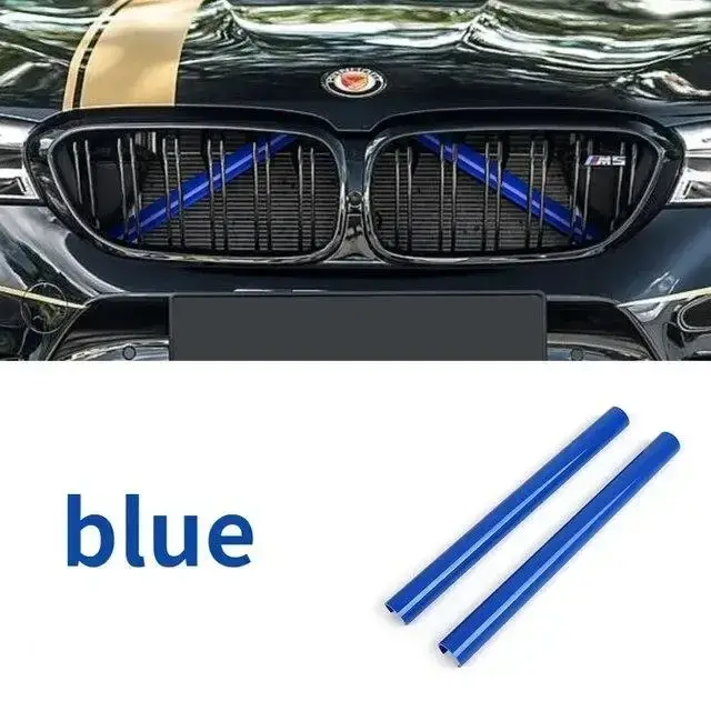 Вставки в решітку радіатора декоративна Синя БМВ BMW F10, F06, F12, 5/6/7 Серії