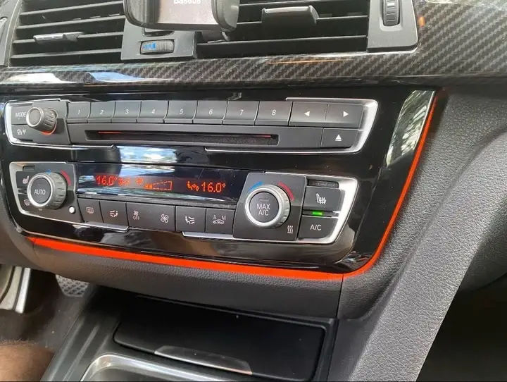 Штатная вставка консоли климата с подсветкой BMW 3 4 F30 F32 F33 F34 F36 F31 БМВ Ф30 Ф32 Ф33 Ф34 Черный