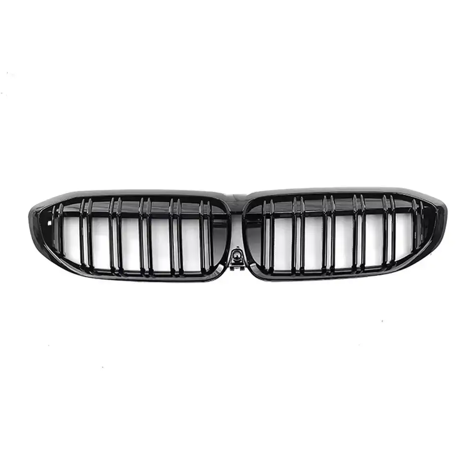 Решітки радіатора BMW 3 G20 G21 G28 до рестайлінгу M Performance, чорні глянцеві, з двома ребрами