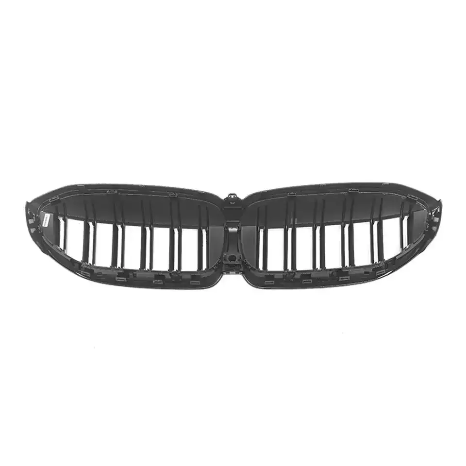 Решітки радіатора BMW 3 G20 G21 G28 до рестайлінгу M Performance, чорні глянцеві, з двома ребрами