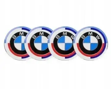 Ковпачки в диски BMW M «50 year Anniversary», заглушки в колеса (68 мм)