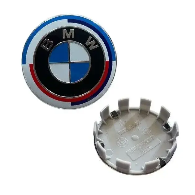Ковпачки в диски BMW M «50 year Anniversary», заглушки в колеса (68 мм)