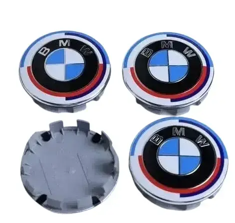 Ковпачки в диски BMW M «50 year Anniversary», заглушки в колеса (68 мм)